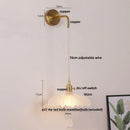 GobekUsa LED Wall Lights Bar Bedroom Study Clear Glass Bedside Lamp Modern Stair Light Fixtures