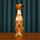 GobekUsa Greyhound Metal Sculpture: Handcrafted Dog Figurine for Home Decor