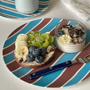 GobekUsa Korean Style Round Bamboo Fiber Dining Plate for Desserts, Fruits, and Cakes