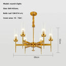 GobekUsa Gold Metal Glass LED Pendant Lights Chain Hanging Lamp
