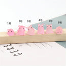 GobekUsa Kawaii Pig Miniatures Terrarium Figurines 6pcs Crafts Home Decoration