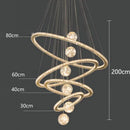 GobekUsa Crystal Chandelier: Luxury Stair Pendant Light for Living Room, Ceiling & Indoor Lighting