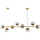 GobekUsa Glass Ball Pendant Chandelier: Modern Nordic Art Ceiling Lighting for Dining Room & LOFT