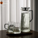 GobekUsa Gray Amber Water Pitcher with Handle: Large-capacity Heat-resistant Tea Pot & Juice Jug