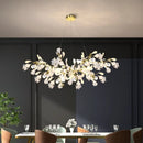 GobekUsa Ginkgo Branch Ceramic Chandelier for Luxe Dining & Study Room