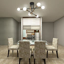 GobekUsa Industrial Chandelier: Modern Wrought Iron LED Ceiling Lamp for Home Decor