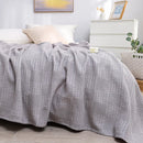 GobekUsa Honeycomb Waffle Cotton Blankets - Ideal for Beds, Sofas, Travel, and Picnics
