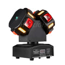 GobekUsa 8x12W RGBW 140W Dual Head LED Beam & Strobe & Laser 3-in-1 DJ Light