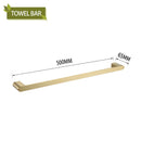 GobekUsa Bathroom Accessories Set: Towel Strip, Track, Holder, Rack, Hook, Dish, Toilet