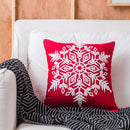 GobekUsa Christmas Embroidered Cushion Cover Snowman Deer Santa Bell Snowflake Pillowcase