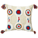 GobekUsa Geometric Tufted Tassel Cushion Cover Cotton Canvas Fall Pillow Cover