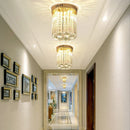 GobekUsa Elegant Crystal Ceiling Light for Entryway, Stairs, and Hallway