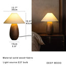GobekUsa Elegant Wood Table Lamp for Bedroom Office Decor
