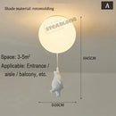 GobekUsa Little Bear Cartoon Pendant Lamp for Kids Room Bedroom Living Room