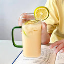 GobekUsa 400ml Square Glass Mug with Lid and Straw | Versatile Party Beverage Cup