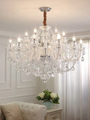 GobekUsa Crystal Chandelier LED Candle K9 Crystal Lamp for Living Dining Bedroom Shop