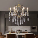 GobekUsa Crystal LED Chandelier for Kitchen Dining Living Bedroom Room