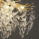 GobekUsa Golden Branch Ceiling Chandelier with LED Crystal Lights