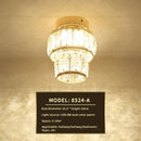 GobekUsa Elegant Crystal Ceiling Light for Entryway, Stairs, and Hallway