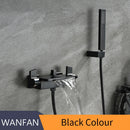 GobekUsa Gold Brass Wall Mounted Bathtub Faucet with Hand Held Shower Kit