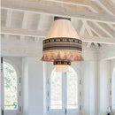GobekUsa Bohemian Fringe Pendant Lamp: Retro Tassels Hanging Light in Hand-Woven Hemp Rope Fabric