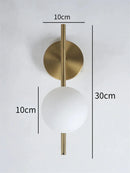 GobekUsa Glass Ball LED Wall Light: Modern Indoor Bedroom Lamp for Home Decor