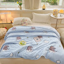 GobekUsa Dinosaur Patterns Snowflake Velvet Blanket in Various Sizes for Home/Office