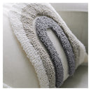 GobekUsa Boho Loop Pillowcase - Grey Beige Tufted Cushion Cover for Home Decoration
