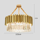 GobekUsa Gold Metal LED Pendant Lights Adjustable Living Room Dining Round Fixture