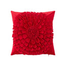 GobekUsa 3D Velvet Flower Pillow Covers in Yellow Beige 45x45cm