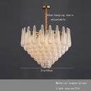 GobekUsa Elegant Glass Chandelier Lighting for Home Dining Room Decor