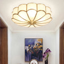 GobekUsa Brass Ceiling Lamp: Modern Nordic Light Luxury LED Fixture for Home Bedroom
