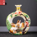 GobekUsa Jingdezhen Ceramic Wine Bottle Sculpture Gift Chinese Zodiac 3kg
