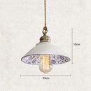 GobekUsa Chinese Style Porcelain Hanging Lamp for Clothing Store & Bedroom