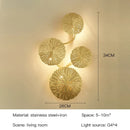 GobekUsa Industrial Nordic Lotus Leaf Wall Sconce: Retro Loft Style for Home, Hotel, Aisle