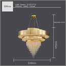 GobekUsa Golden Crystal Chandelier for Luxury Living & Dining Rooms