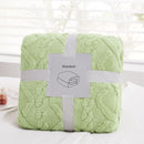 GobekUsa Cozy Jacquard Plush Blanket: Soft Winter Sofa Throw, Office Travel Nap Shawl