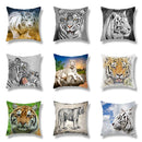 GobekUsa Brave Tiger Pattern Print Pillowcase, Super Peach Skin Cushion Cover