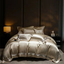 GobekUsa French Hollow Luxury Bedding Set with Lyocell Cotton Duvet Cover, Sheet & Pillowcases