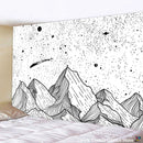 GobekUsa Black & White Stars Mandala Tapestry - Home Decor