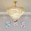 GobekUsa Crystal Chandelier: Modern LED Pendant Light for Living Room & Bedroom