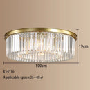 GobekUsa Crystal Round Ceiling Chandelier for Elegant Living and Dining Rooms