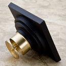 GobekUsa Black Brass Shower Drain Strainer Floor Cover Square Art Carved Grate Basins SY-073R