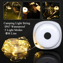 GobekUsa LED Camping Light Strip 8M Length Waterproof Outdoor Garden Decor Lamp