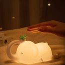 GobekUsa Elephant Silicone Night Light: Cute Baby Dimmable Lamp for Bedside, Bedroom Decor & Gift