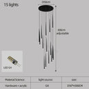 GobekUsa Conical Chandelier Stair Lamp Modern Simple Villa Restaurant Kitchen Bedroom Bar Lighting
