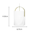 GobekUsa Linen Cotton Pendant Lamp: Nordic White DIY Fabric Shade LED Island Lighting