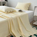 GobekUsa Luxe Cotton Satin Stripe Bed Sheet Set with 2 Pillowcase