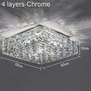 GobekUsa Crystal Ceiling Lamp: Modern Minimalist Indoor LED Lighting for Living Room, Dining & Bedroom