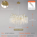 GobekUsa Crystal Metal Chandelier: Elegant Luxury Hanging Lamp for Home Hotel Decor